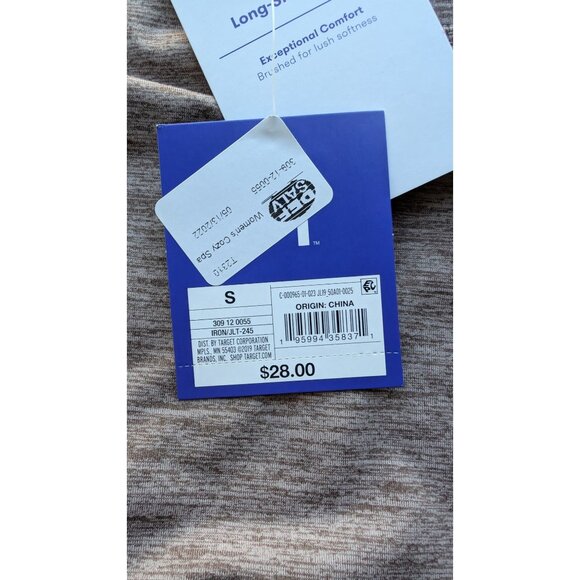 JoyLab Women’s Brown Long Sleeve Relaxed Fit Active Top Size Small - Picture 4 of 4